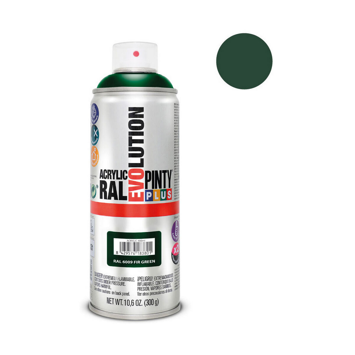 Аэрозольная краска Pintyplus Evolution RAL 6009 400 ml Fir Green